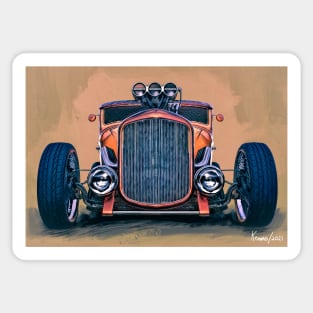 Blown Hot Rod Coupe Sticker